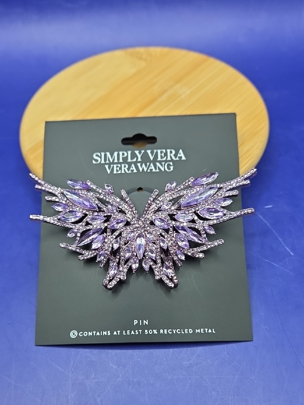 Simply Vera Vera Wang Lilac Crystal Wing Butterfly Brooch